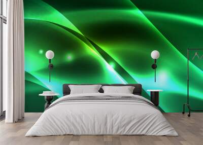 Neon light waves Wall mural