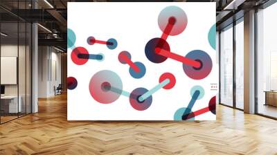 Network concept abstract background. Dots connection. Big data idea. Business template for wallpaper, banner, background or landing Wall mural