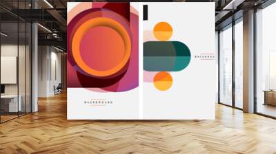 Set of abstract circle backgrounds. Vector illustration For Wallpaper, Banner, Background, Card, Book Illustration, landing page Wall mural