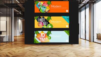 Set of banners with stickers, labels and elements for sale Wall mural