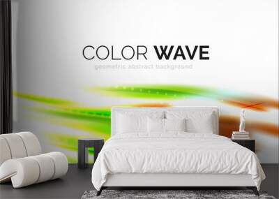 Shiny color wave Wall mural