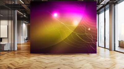 Shiny neon space background Wall mural