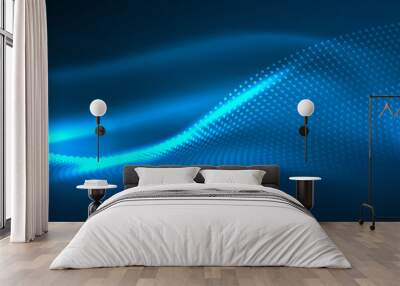 Smooth smoke particle wave Wall mural