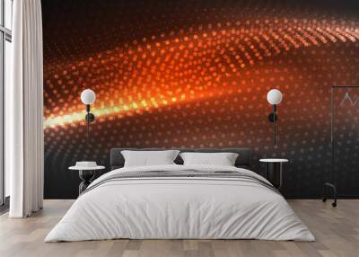 Smooth smoke particle wave Wall mural