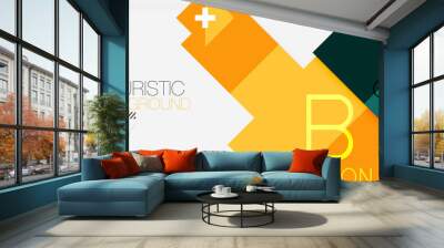 Square shapes banner design, geometric abstract background Wall mural