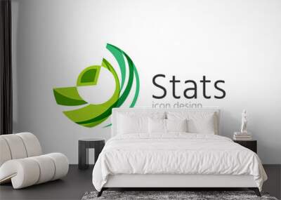 Statistics company logo design. Vector illustration.  Wall mural