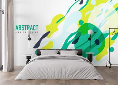 Trendy liquid style shapes abstract design, dynamic vector background for placards, brochures, posters, web landing pages, covers or banners Wall mural