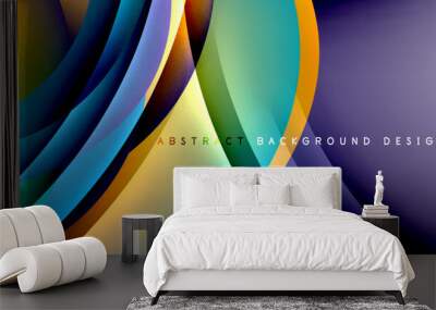 Trendy simple fluid color gradient abstract background with dynamic wave line effect. Vector Illustration For Wallpaper, Banner, Background, Card, Book Illustration, landing page Wall mural