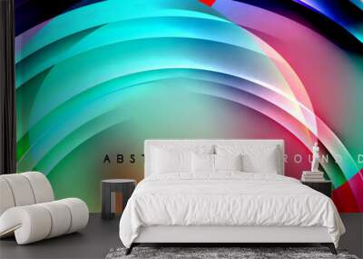 Trendy simple fluid color gradient abstract background with dynamic wave line effect. Vector Illustration For Wallpaper, Banner, Background, Card, Book Illustration, landing page Wall mural