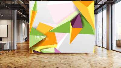 Trendy simple triangle abstract background, dynamic motion concept. Vector Illustration For Wallpaper, Banner, Background, Card, Book Illustration, landing page Wall mural