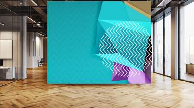 Triangular low poly background design Wall mural