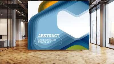 Vector 3d arrow geometric composition, abstract background for business or technology presentation, internet poster or web brochure cover, wallpaper Wall mural