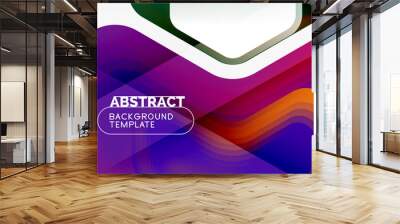 Vector 3d arrow geometric composition, abstract background for business or technology presentation, internet poster or web brochure cover, wallpaper Wall mural