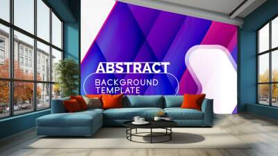 Vector 3d arrow geometric composition, abstract background for business or technology presentation, internet poster or web brochure cover, wallpaper Wall mural