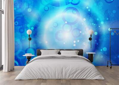 Vector blue shiny abstract background Wall mural