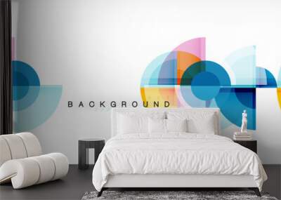 Vector fantastic circle modern geometric background template Wall mural