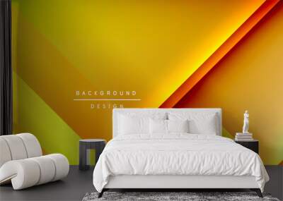 Vector geometric abstract background with lines and modern forms. Fluid gradient with abstract round shapes and shadow and light effects Wall mural