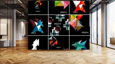 Vector geometrical banner set Wall mural