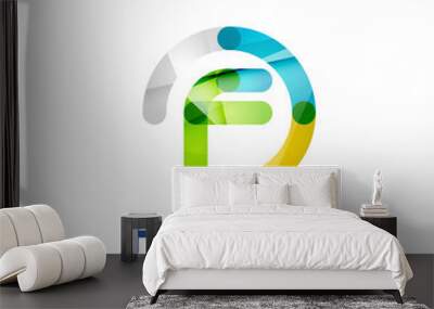 Vector letter concept logo template, abstract business icon Wall mural