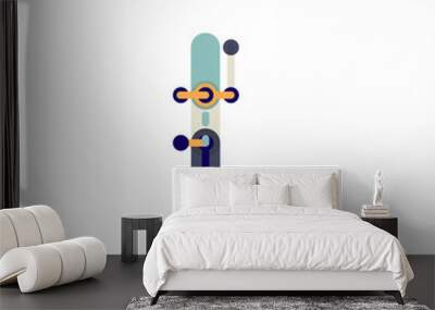 Vector letter logo Wall mural