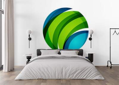 Vector sphere abstract logo template Wall mural