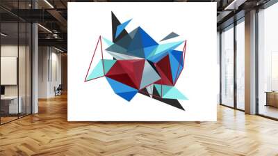 Vector triangle abstract background, low poly concept Wall mural