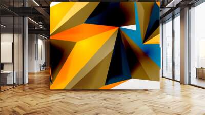 Vector triangle geometric backgrounds. Low poly 3d shape on light backdrop. Vector illustration for covers, banners, flyers and posters and other designs Wall mural