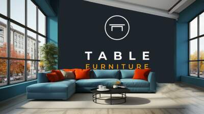 simple table logo design inspiration Wall mural