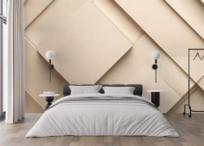 beige background with geometric pattern, color paper poster geometry Wall mural