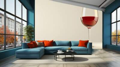 Glass of red wine, liquid, drinking glass, red wine, celebration Wall mural