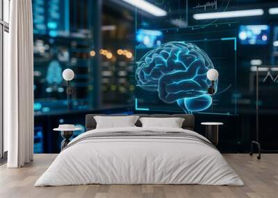 Human brain, knowledge progress development innovation Wall mural