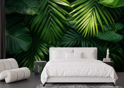 tropical jungle background, branch botany rainforest season growth Wall mural