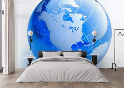 Glass Globe on white background Wall mural