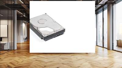 Disassembled hard drive on a white background, hard drive repair Wall mural