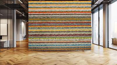 The mixed color real striped carpet texture Wall mural