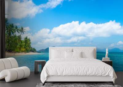 Untouched tropical beach Wall mural