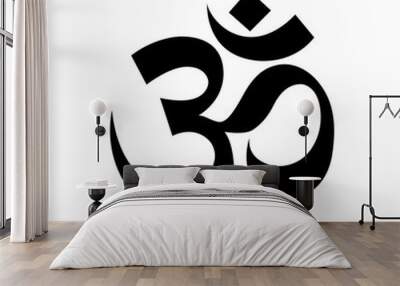 Hindu Om symbol - religious sign of buddhism Wall mural