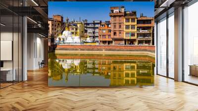 Architecture of Kathmandu, the capital city of the Federal Democratic Republic of Nepal, Asia Wall mural