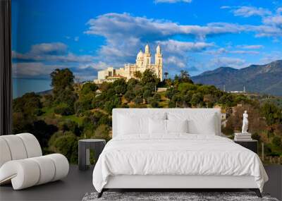 Basilica of Saint Augustin in Annaba, the fourth largest city in Algeria. Beautiful view and nature Wall mural