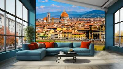 It's Florence, Italy. View from the Piazzetta Michelangelo. Wall mural