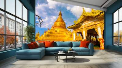 It's Kuthodaw Pagoda (Mahalawka Marazein), (Royal Merit), is a Buddhist stupa, in Mandalay, Burma (Myanmar), that contains the world's largest book. Wall mural