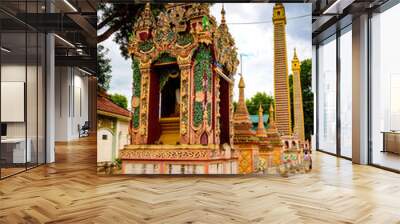 It's Thambuddhe Pagoda Complex (Sambuddhe), one of the famous pagodas in Monywa of Sagaing Region. Wall mural