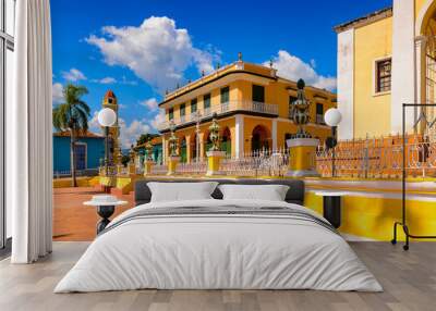 Plaza Mayor of Trinidad, Cuba. UNESCO World Heritage Wall mural