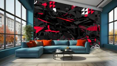 Creative Abstract Urban Street Art Graffiti Style Vector Collage Illustration Background Template Wall mural