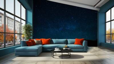 Night landscape with starry sky. Astrology, space Wall mural