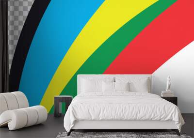 Olympic colored background. Abstract multicolored background. Vector graphics for design. Wall mural