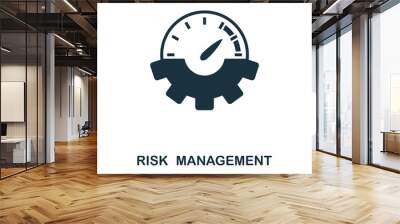 Risk Management icon. Monochrome style design from management icon collection. UI. Pixel perfect simple pictogram risk management icon. Web design, apps, software, print usage. Wall mural