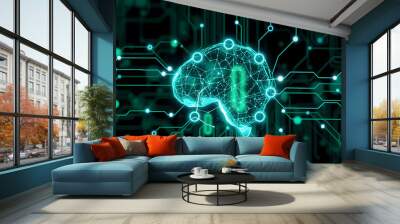 Using AI to improve IT vendor risk assessment and management isolated with white highlights, png Wall mural