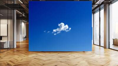 One white cloud in the blue sky Wall mural