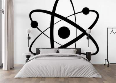 Atom icon vector. Logotype. Symbol Wall mural